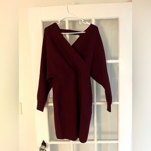 Burgundy Sweater Dress Size L Never Worn